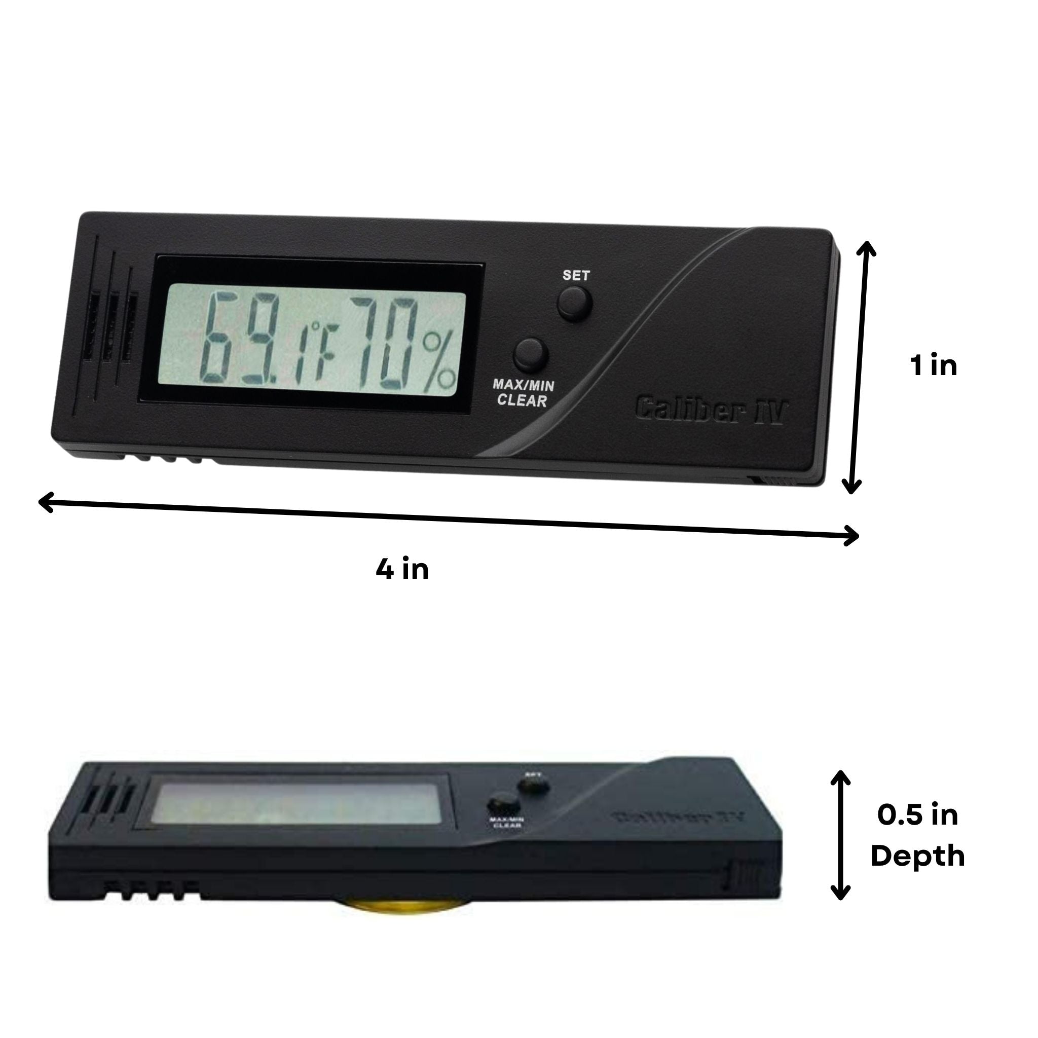 Cigar Hygrometer For Humidors - Large Analog Hygrometer.